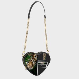 Heart Shape Bag Tiger Mosaic Dame Rouge