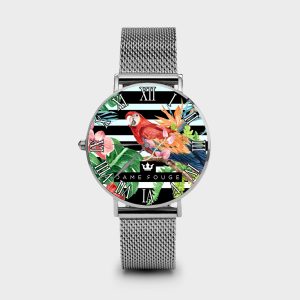 Metal Watch Nature Dame Rouge