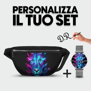Set Marsupio + Meta Watch Personalizzato Leone Alfa