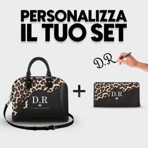 Set Soul Bag + Portafoglio Personalizzato Leopard